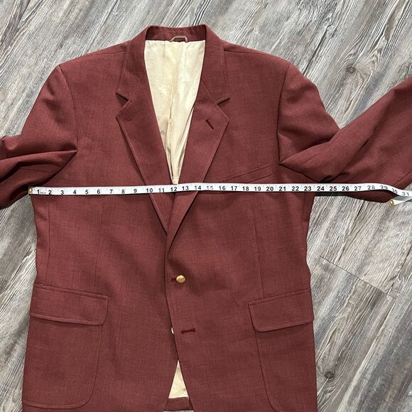Rare Vintage 70's di Benedello Plum Wool Blazer Made in USA - Picture 5 of 12